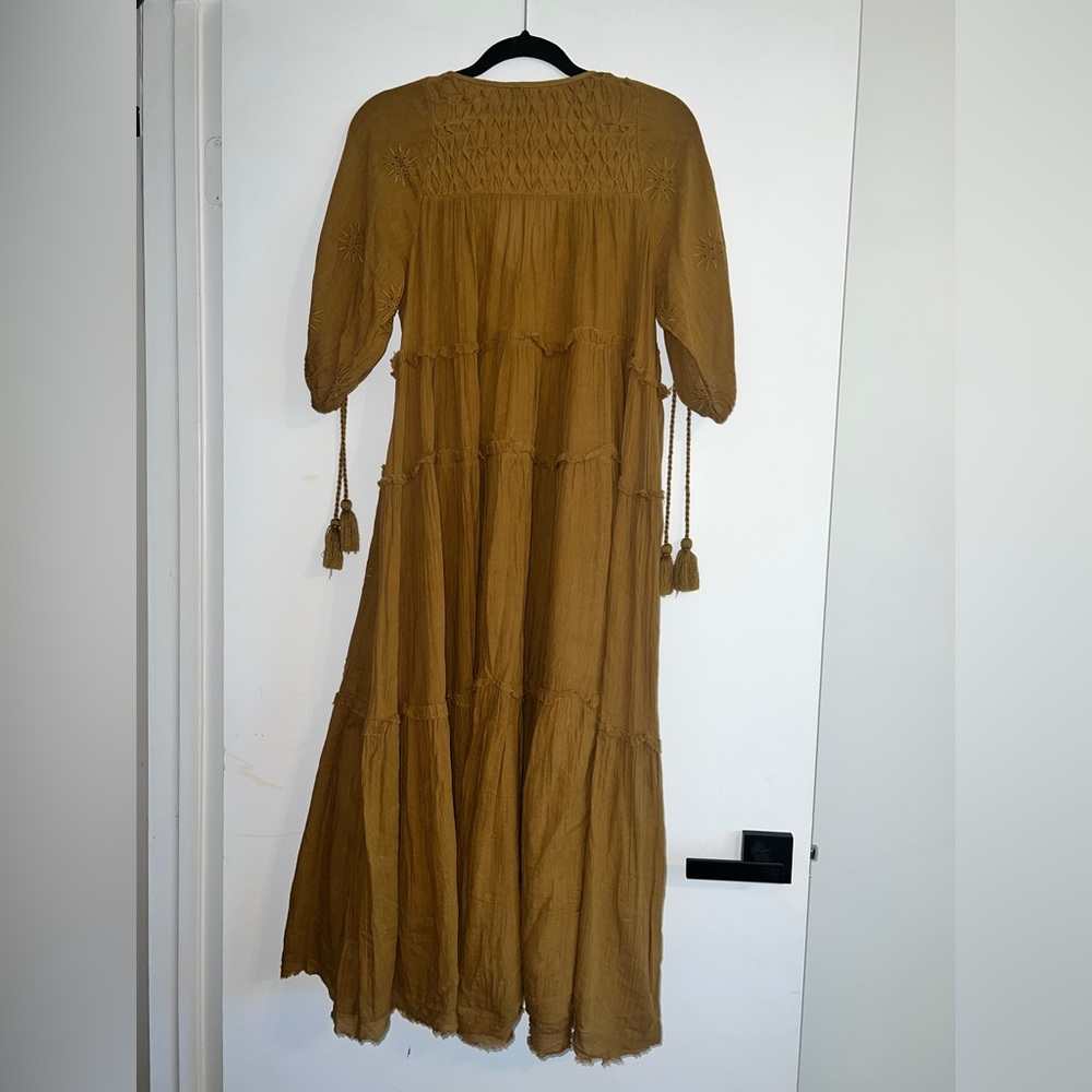 FREE PEOPLE  Celestial Skies Embroidered Tiered Midi Dress SIZE: XS - Picture 11 of 11